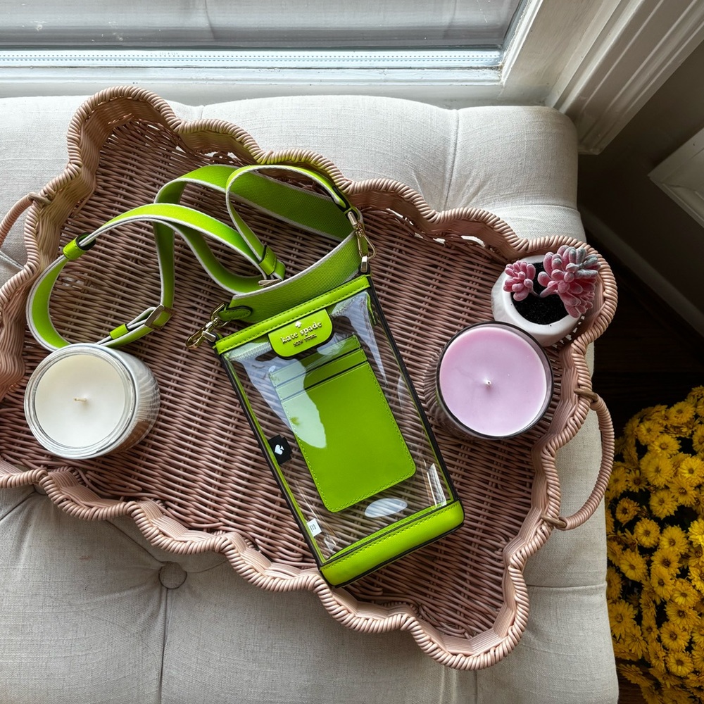 Kate Spade Lime Green Clear Crossbody